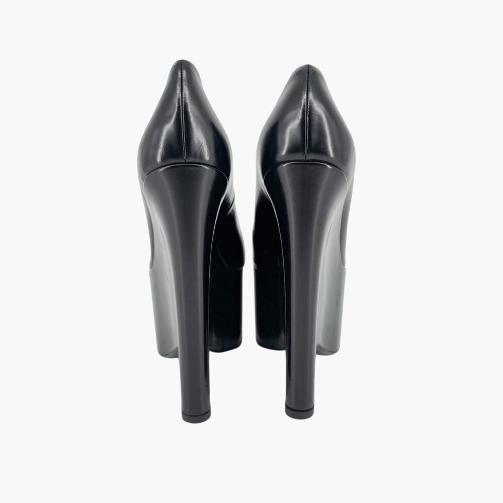 Versace Black Patent Platform Pumps - Picture 7 of 16